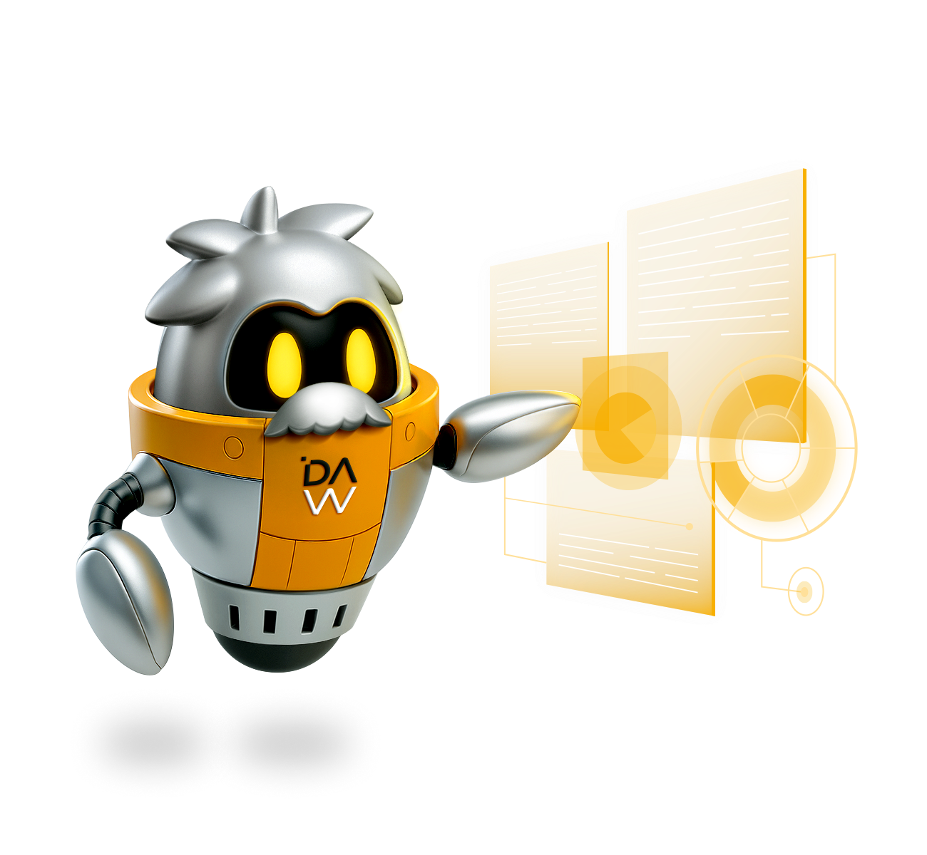 Representação do robô inteligente da Datawake.